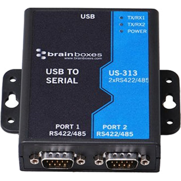Brainboxes 2 Port RS422/485 USB to Serial Adapter