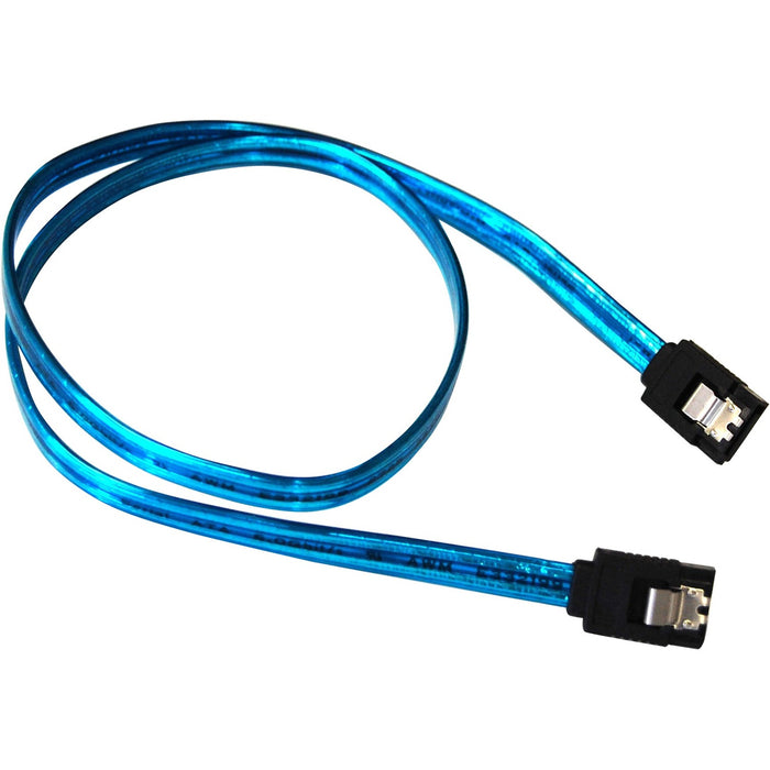 Bytecc UV Blue Serial ATA III 6Gbps Cable w/Locking Latch