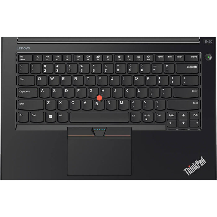 Lenovo ThinkPad E470 20H10059US 14" Notebook - 1366 x 768 - Intel Core i3 7th Gen i3-7100U Dual-core (2 Core) 2.40 GHz - 4 GB Total RAM - 180 GB SSD - Black