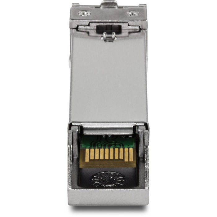TRENDnet 1000Base- SX Industrial SFP to RJ45 Multi-Mode LC Module; TI-MGBSX; Up to 550m (1;804 Ft); IEE 802.3z; ANSI Fiber Channel; Data Rates up to 1.25Gbps; LC-Type Duplex; Lifetime Protection