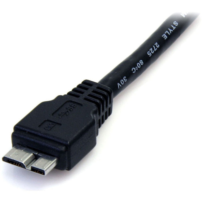 StarTech.com 3 ft Black SuperSpeed USB 3.0 Cable A to Micro B