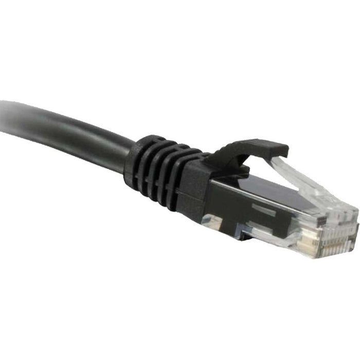 ENET Cat5e Black 2 Foot Patch Cable with Snagless Molded Boot (UTP) High-Quality Network Patch Cable RJ45 to RJ45 - 2Ft
