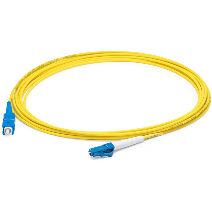 AddOn 88m LC (Male) to SC (Male) Straight Yellow OS2 Simplex Plenum Fiber Patch Cable