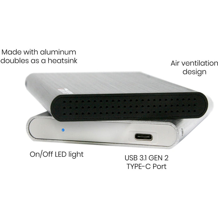 Fantom Drives 4TB Portable SSD - G31 - USB 3.2 Type-C, 560MB/s, Plug & Play for Mac, Aluminum, Black, CSD4000B-M