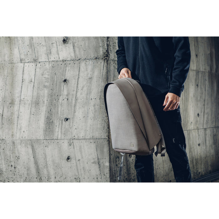 Moshi Tego Urban Backpack - Stone Gray, Anti-theft design, Padded Laptop Compartment up to 15" , External USB Pass-through Port