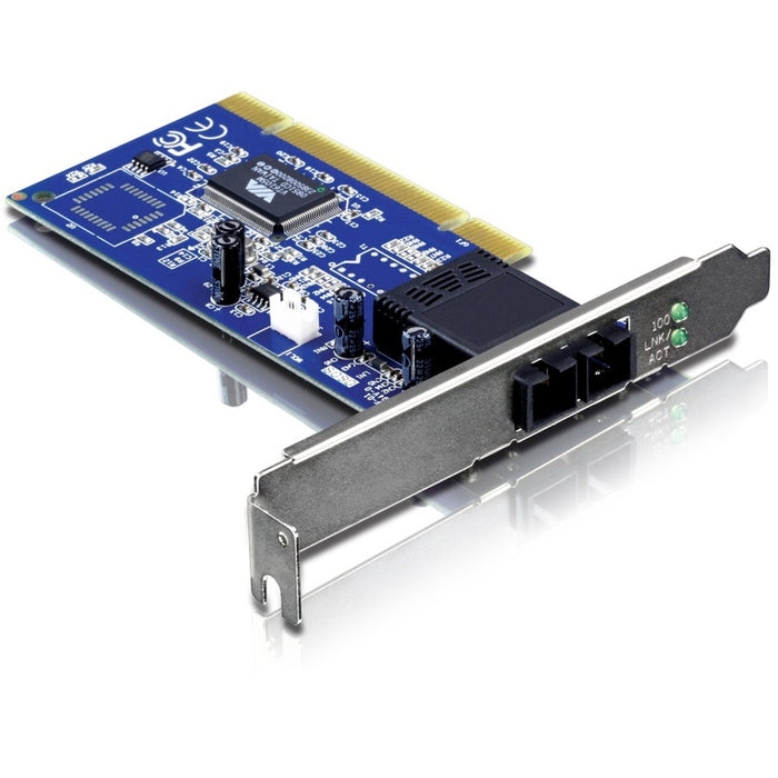 TRENDnet 100Base Multi-Mode SC Fiber-to-PCI Adapter; Up to 2km; IEE 802.3x; 802.1Q; TE100-PCIFC