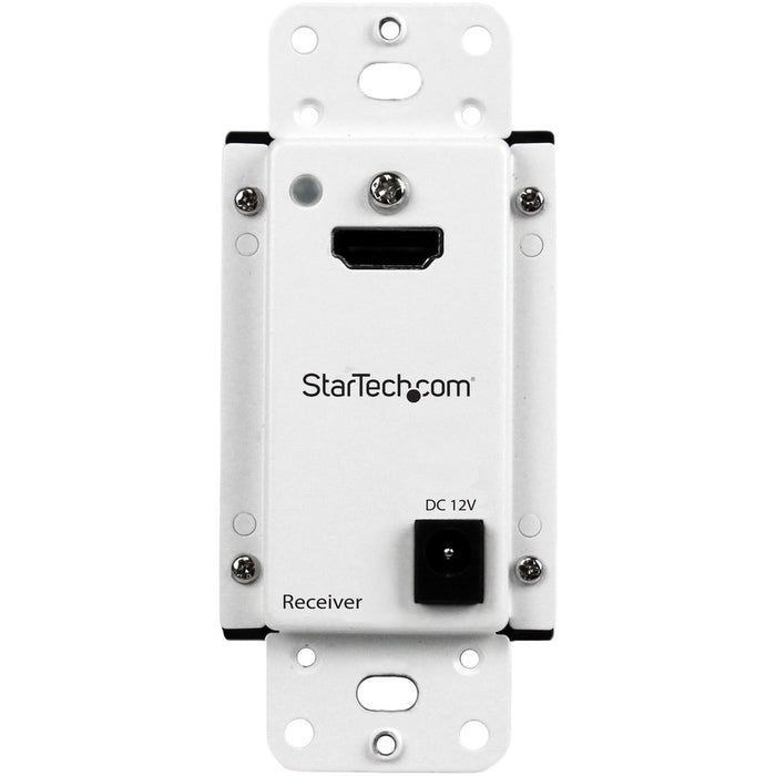 StarTech.com Wall Plate HDMI over CAT5 Extender with Power Over Cable - 1080p - 165ft (50m)