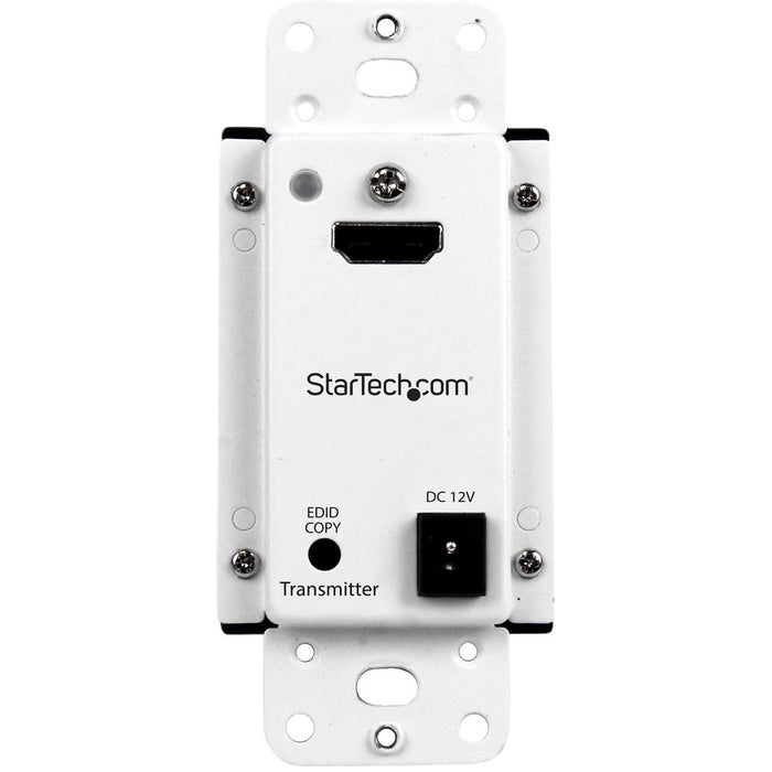 StarTech.com Wall Plate HDMI over CAT5 Extender with Power Over Cable - 1080p - 165ft (50m)
