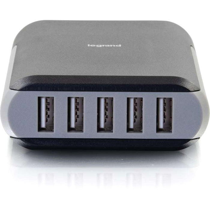 C2G 5-Port USB Wall Charger - AC to USB Adapter, 5V 8A Output