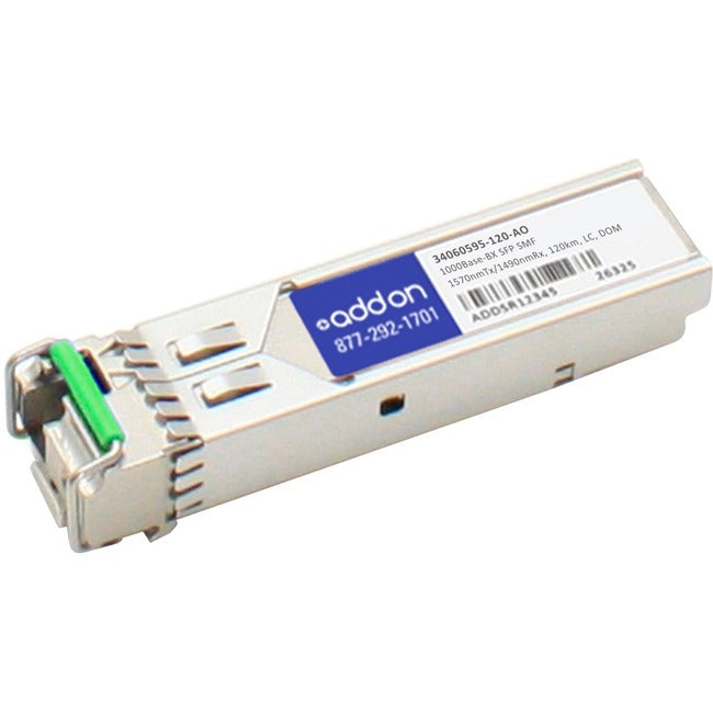 AddOn Huawei 34060595-120 Compatible TAA Compliant 1000Base-BX SFP Transceiver (SMF, 1570nmTx/1490nmRx, 120km, LC, DOM, Transmission Networks)