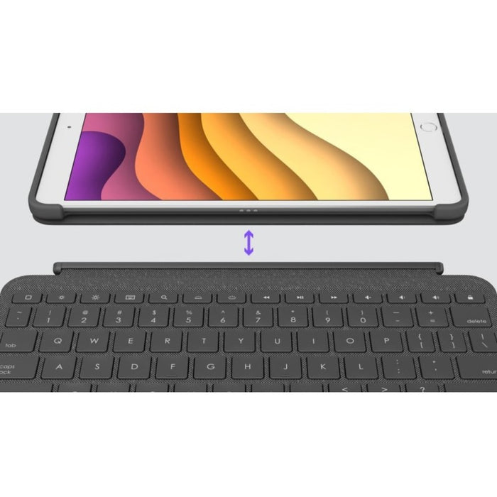 Logitech Combo Touch Keyboard/Cover Case for 10.5" Apple iPad Air (3rd Generation), iPad Pro Tablet - Graphite