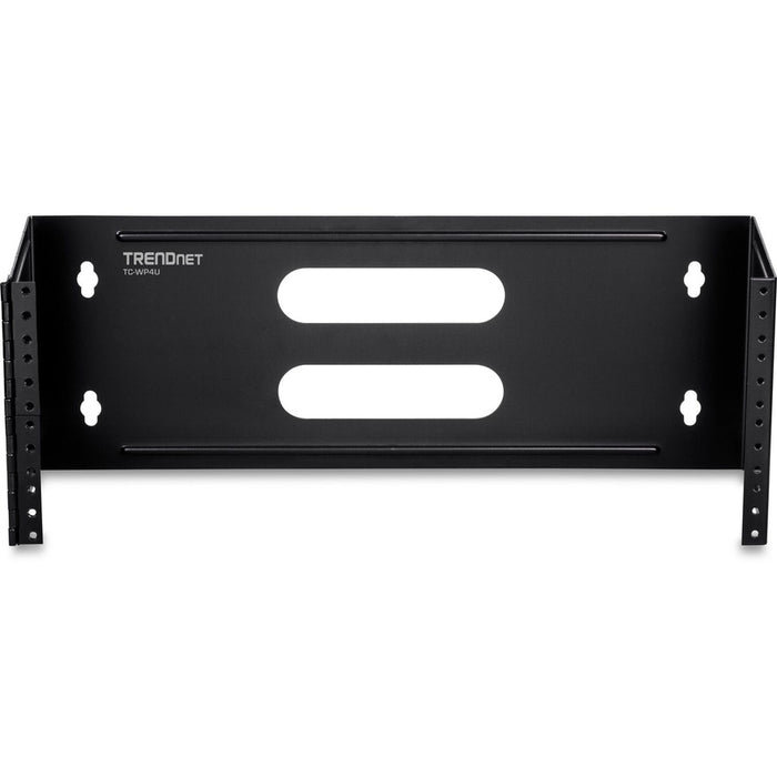 TRENDnet 4U 19-inch Hinged Wall Mount Bracket for Patch Panels and PDU Power Strips, TC-WP4U, Supports EIA-310, Steel Construction, Use with TRENDnet TC-P24C6 & TC-P16C6 Patch Panels (sold separately)