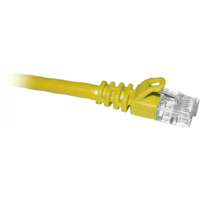 ENET Cat5e Yellow 2 Foot Patch Cable with Snagless Molded Boot (UTP) High-Quality Network Patch Cable RJ45 to RJ45 - 2Ft