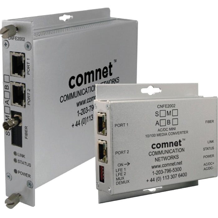ComNet 2 Ch 10/100 Mbps Ethernet 1310/1550nm, 60 W PoE++, B Side