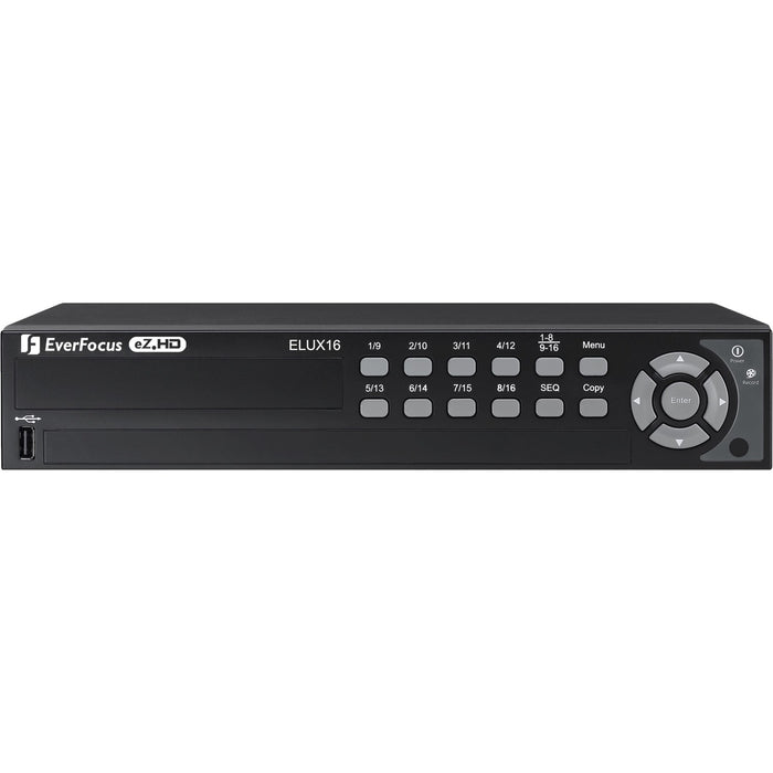 EverFocus 16 CH, H.264, 1080p Hybrid(AHD + TVI)DVR - 4 TB HDD