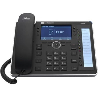 AudioCodes 445HD IP Phone - Corded - Corded/Cordless - Bluetooth, Wi-Fi - Wall Mountable - Black