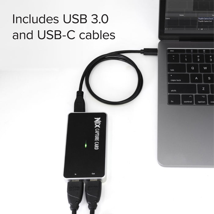 Plugable HDMI Capture Card USB 3.0 and USB-C, Record, Stream and Go Live with DSLR, 1080P 60FPS, HDMI Passthrough for Monitor