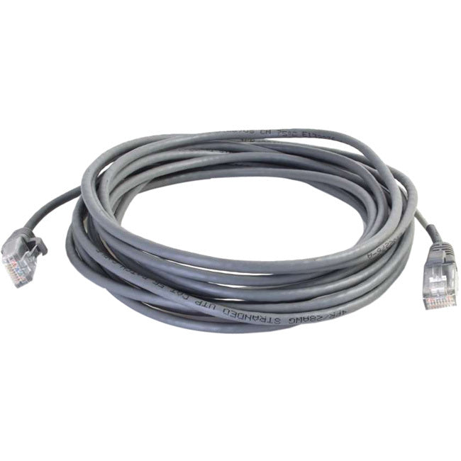 C2G 10ft Cat5e Snagless Unshielded (UTP) Slim Network Patch Cable - Gray