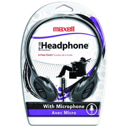 Maxell Adjustable Headphone with 6 Foot Cord