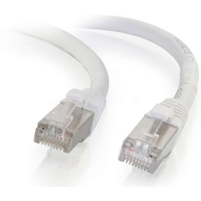C2G 7ft Cat6 Snagless Shielded (STP) Network Patch Cable - White