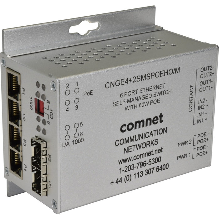 ComNet 10/100/1000 Mbps Intelligent Redundant Ring Gigabit Switch With Optional PoE+