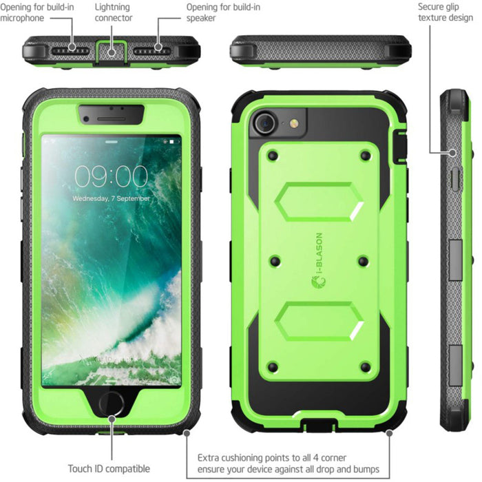 i-Blason Armorbox Carrying Case (Holster) Apple iPhone 8 Smartphone - Green