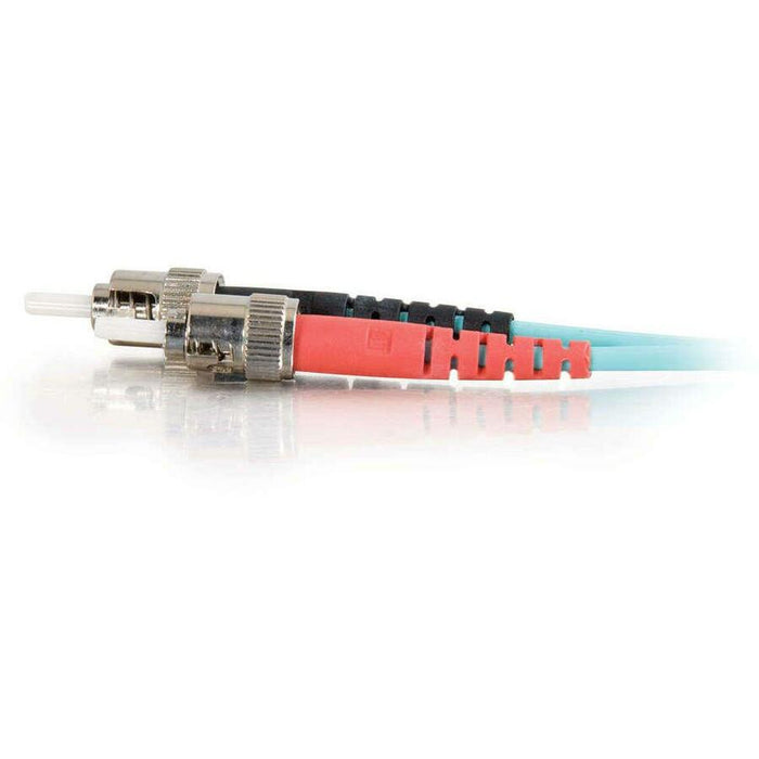 C2G-3m ST-ST 10Gb 50/125 OM3 Duplex Multimode PVC Fiber Optic Cable (LSZH) - Aqua