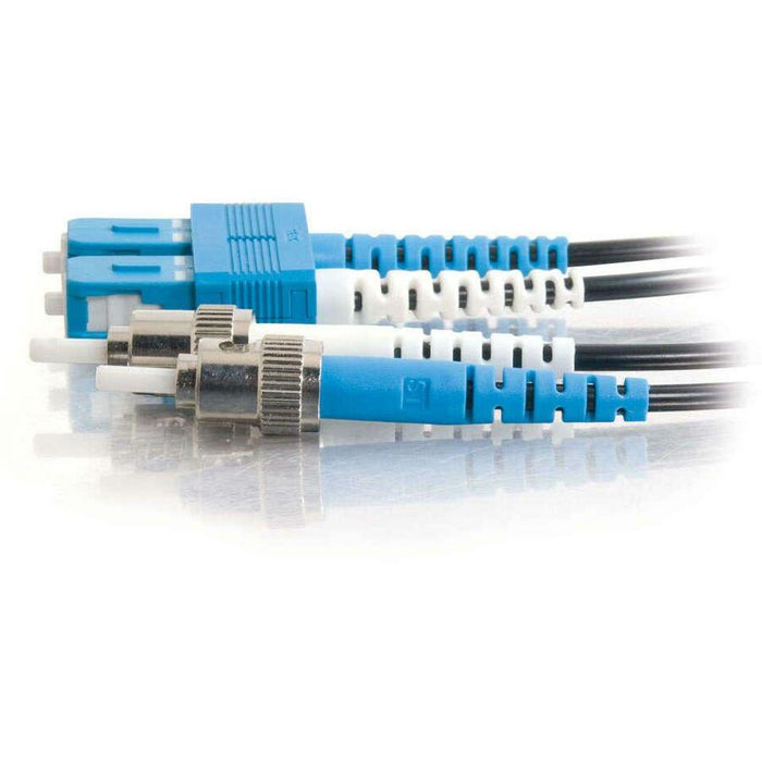 C2G-3m SC-ST 9/125 OS1 Duplex Singlemode PVC Fiber Optic Cable - Black