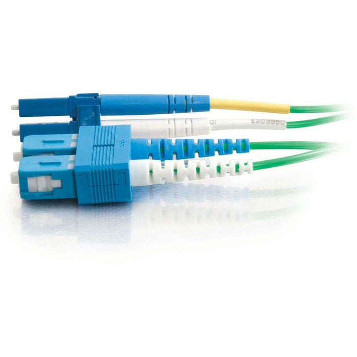 C2G-2m LC-SC 9/125 OS1 Duplex Singlemode PVC Fiber Optic Cable - Green
