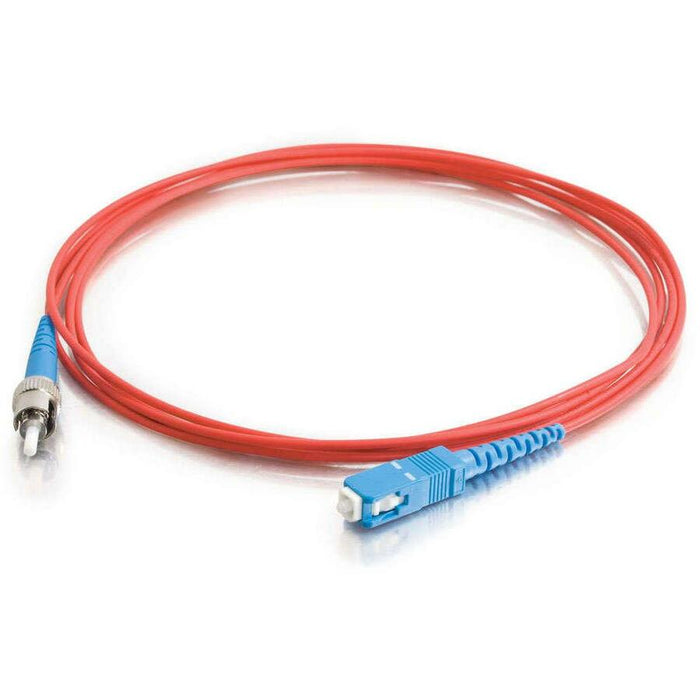 C2G-3m SC-ST 9/125 OS1 Simplex Singlemode Fiber Optic Cable (Plenum-Rated) - Red