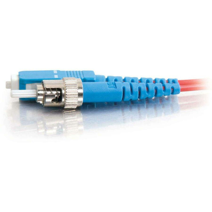 C2G-3m SC-ST 9/125 OS1 Simplex Singlemode Fiber Optic Cable (Plenum-Rated) - Red