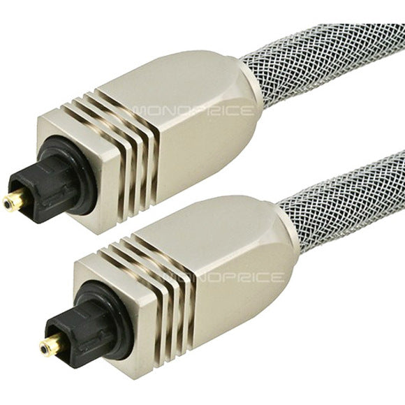 Monoprice 12ft Premium Optical Toslink Cable with Metal Fancy Connector