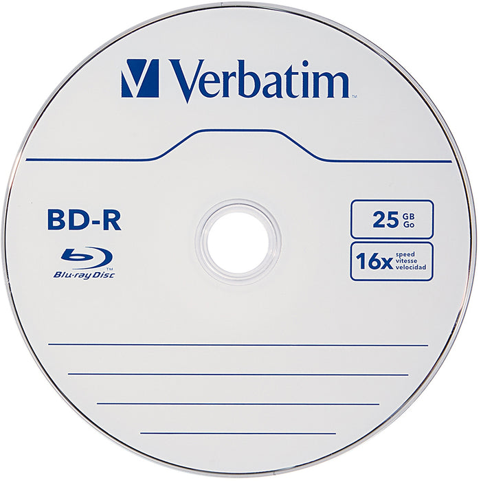 BD-R 25GB 16X with Branded Surface - 25pk Spindle