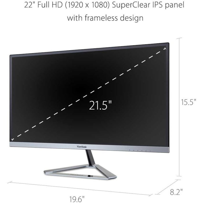 Viewsonic 22" Display, IPS Panel, 1920 x 1080 Resolution