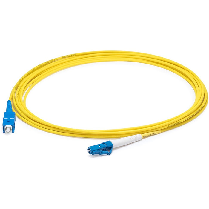 AddOn 98m LC (Male) to SC (Male) Straight Yellow OS2 Simplex Plenum Fiber Patch Cable