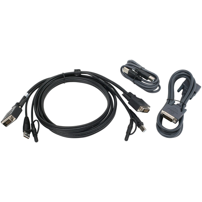 IOGEAR 6 ft. Dual View DVI, USB KVM Cable Kit with Audio (TAA)