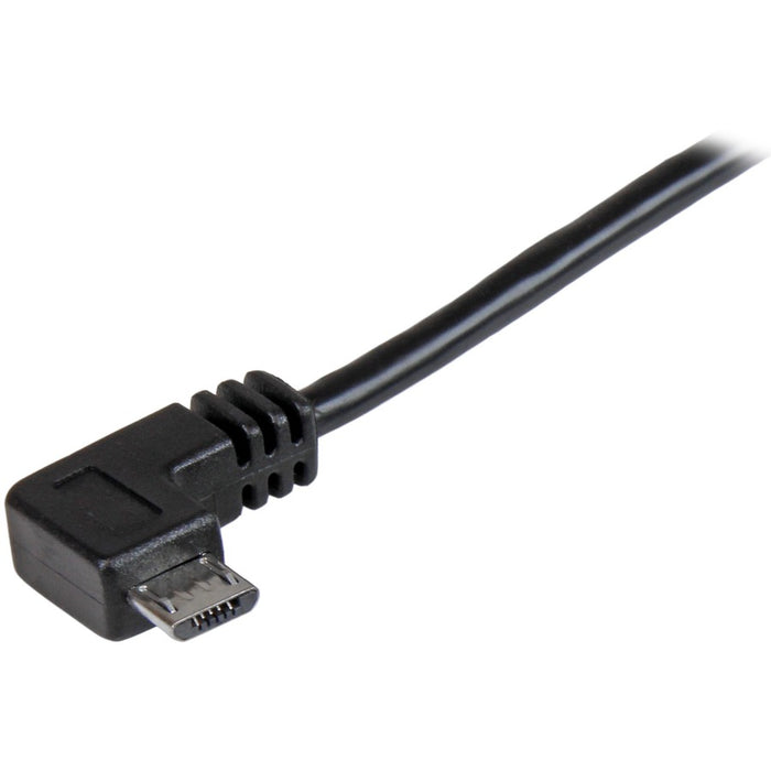 StarTech.com 0.5 m Right Angle Micro USB Cable - Charge and Sync Cable - USB to Micro USB - 24 AWG