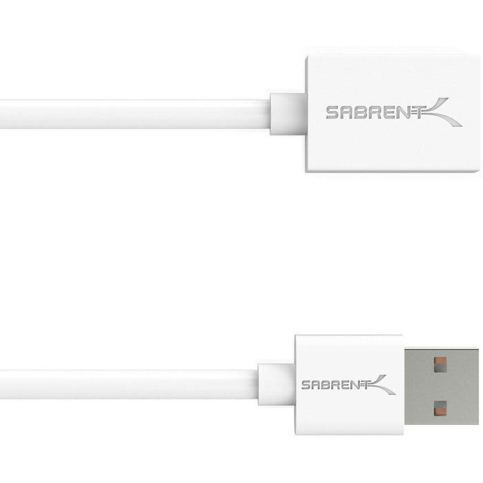 Sabrent 22AWG USB 2.0 Extension Cable - A-Male to A-Female [White] 10 Feet