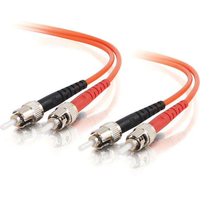 C2G 2m ST-ST 62.5/125 OM1 Duplex Multimode Fiber Optic Cable (Plenum-Rated) - Orange