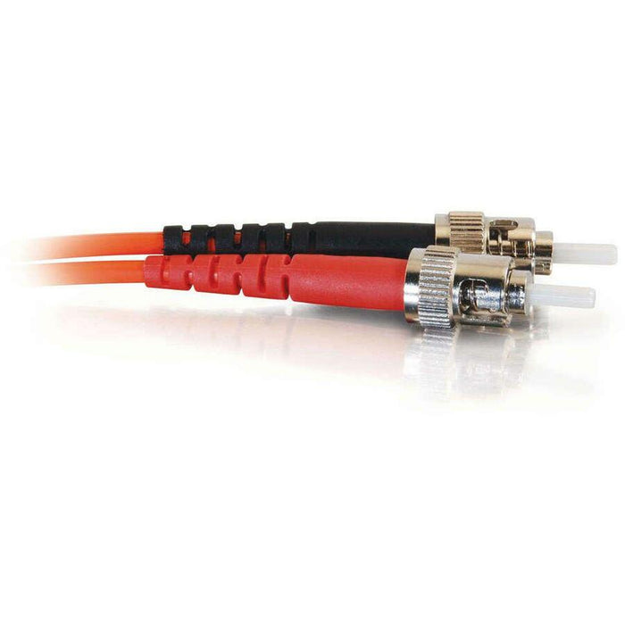 C2G 2m ST-ST 62.5/125 OM1 Duplex Multimode Fiber Optic Cable (Plenum-Rated) - Orange