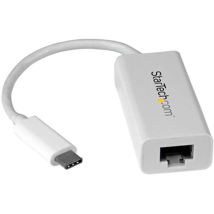 StarTech.com USB-C to Gigabit Ethernet Adapter ? White ? Thunderbolt 3 Port Compatible ? USB Type C Network Adapter
