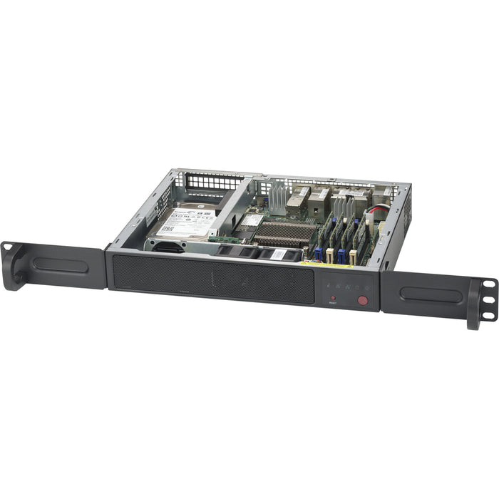 Supermicro SuperServer E300-9A-4CN10P 1U Mini PC Server - 1 x Intel Atom C3558 2.20 GHz - Serial ATA/600 Controller