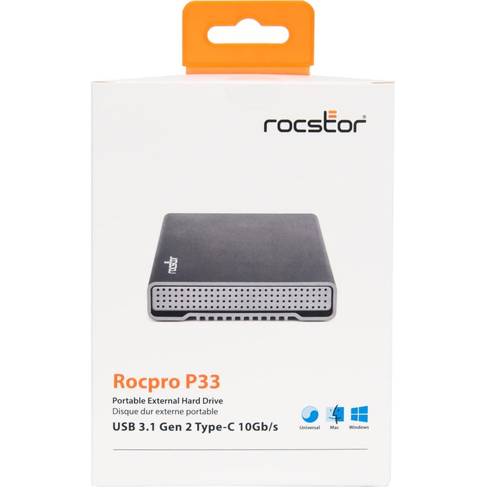 Rocstor 1TB ROCPRO P33 7.2K RPM USB 3.0/3.1 PORTABLE DRIVE