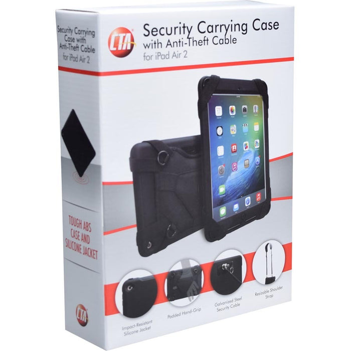 CTA Digital Security Carrying Case with Anti-Theft Cable for iPad iPad Pro 9.7, and iPad Air
