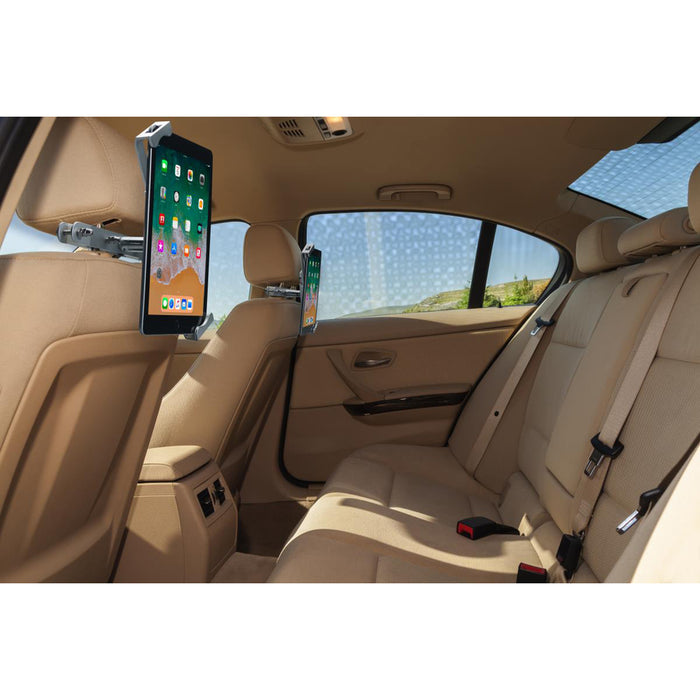CTA Digital Car Headrest Tablet Security Mount Rotates 360Deg