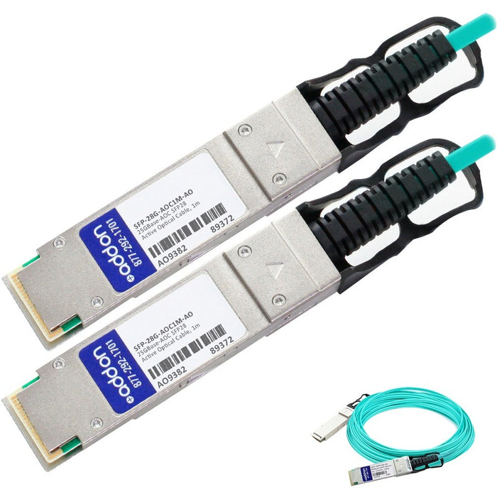 AddOn MSA and TAA Compliant 25GBase-AOC SFP28 to SFP28 Direct Attach Cable (850nm, MMF, 1m)