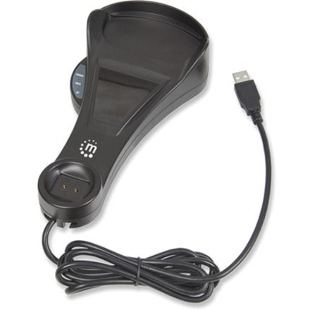 Manhattan Wireless Linear Handheld CCD Barcode Scanner, Bluetooth, 500mm Scan Depth, up to 80m effective range (line of sight), Max Ambient Light 100,000 lux (sunlight), EU/US/UK/AU interchangeable plug, Black, Three Year Warranty, Box