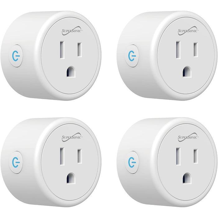 Supersonic Smart Plug, Mini Wifi Outlet 4-Pack
