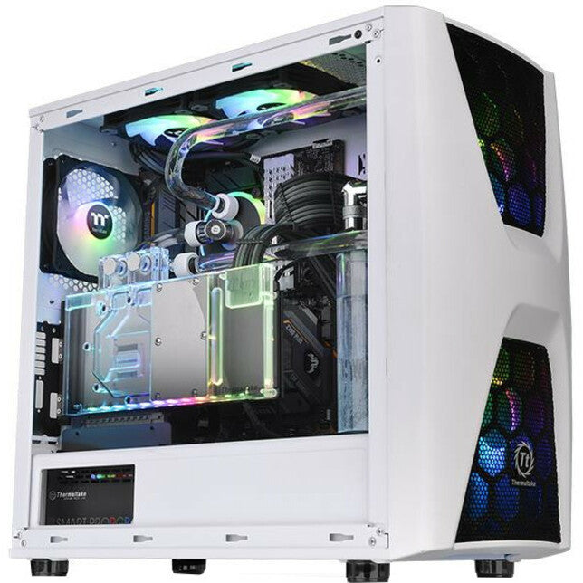 Thermaltake Commander C34 Snow Dual 200MM ARGB Fans Tempered Glass ATX Mid-Tower Chassis