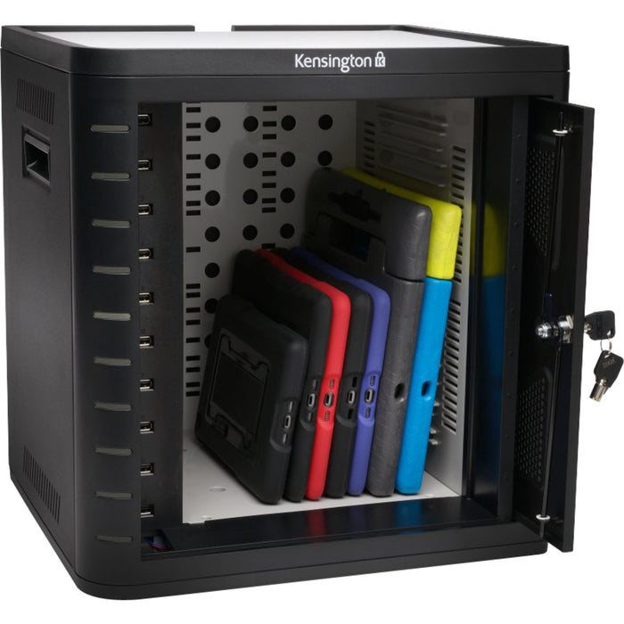 Kensington Charge & Sync Cabinet, Universal Tablet - Black